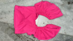 Pink Ruffle Crop Top