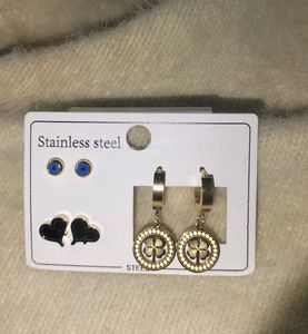 Elegant Stainless Steel Earring Set