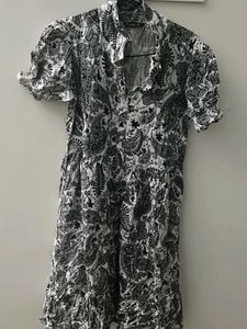 Paisley Print Mini Shirt Dress