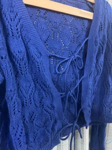 Blue Knit Cardigan