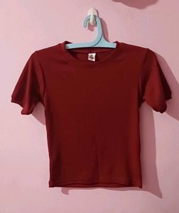 Maroon Basic T-Shirt