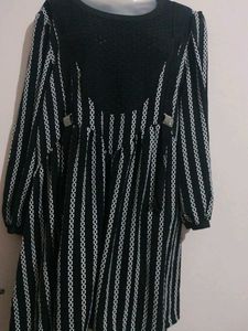 Striped Black and White Dress