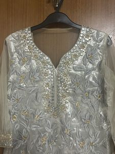 Silver Embroidery Kurta
