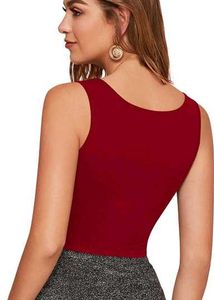 Red Sleeveless Crop Top