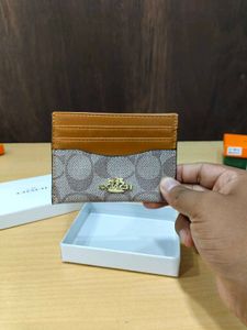 Coach Lip Card Case Signature Canvas