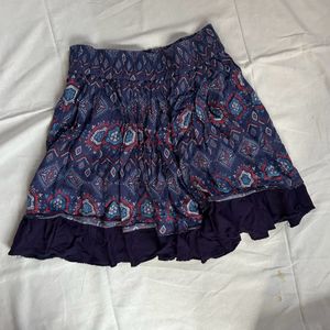 Patterned Mini Skirt