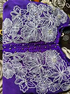 Purple Embroidered Dupatta