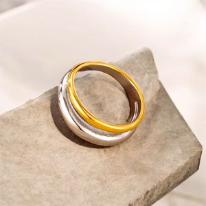 18K Gold plated Mixed Metal Ring