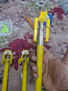 3 Yellow Selfie Stick Lot
