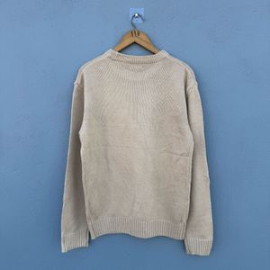 Beige Knit Pullover Sweater