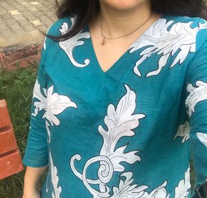 Robin Blue Leaf Kurta