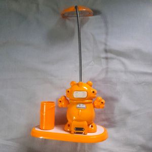 🧡 Teddy Bear Table Lamp With Pen Holder Yellow