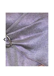 Shimmering Silver Halter Top y2k