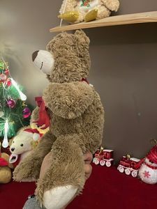 Festive Teddy Bear with Santa Hat