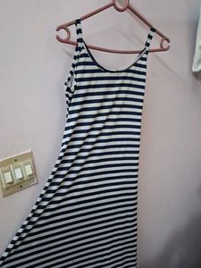Striped Midi Slip Dress