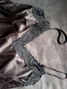 Satin Lace Lingerie Set