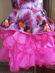Floral Ruffle Party Dress For Baby girl