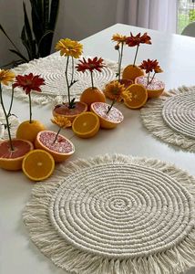 Handmade Macrame Coaster table placemats 2