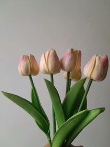 Combo 5 Faux Tulips Pink