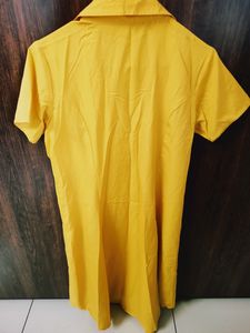 Yellow Festive Wear Figure Hugging Dress.