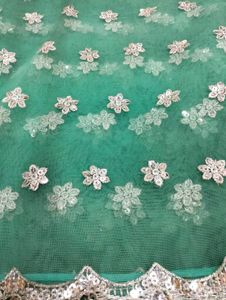 Teal Floral Embellished Dupatta