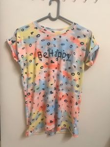 Tie-Dye 'Be Happy' Tee