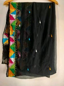 Black Embroidered Dupatta