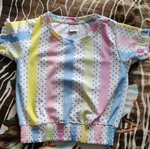 Striped Polka Dot Cord Set For Baby Girl