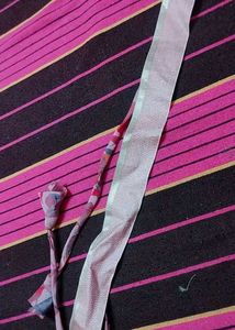 Saree Stitched Gown With Belt