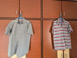 Twills Half hands Shirt &amp; T-shirt Combo