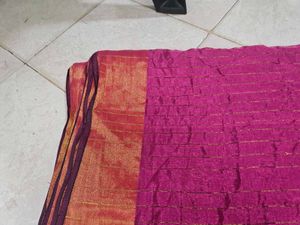 Purple Embroidered Ethnic saree
