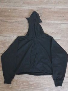 Black Crop Hoodie