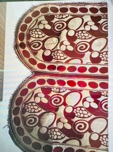 5 seater sofa cover- Royal red and golden work:3+2