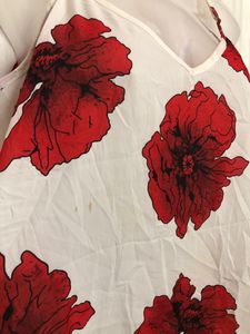 Dotti Red Flower Printed Top