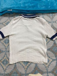 zudio ribbed polo top