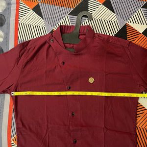 Indo Western Short Kurta For Men With Brooch