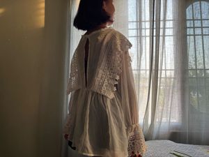 White Lace Detail Blouse