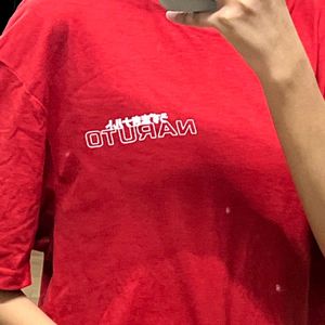 Red Naruto Graphic Tee. (Unisex)