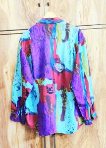 Funky Patterned Button-Up Shirt Size-44