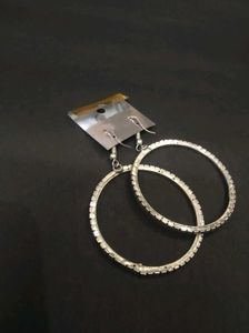 Rhinestone Hoop Earrings