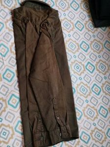 Brown Button-Down Shirt