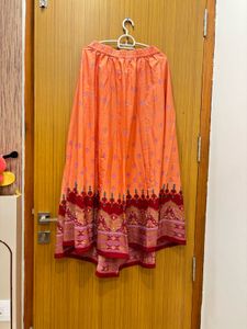 🆕 “Aurelia” peach Ethnic Skirt