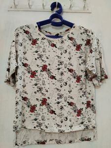 New RIO White 👕T Shirt With Beautiful Flora