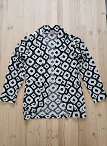 Black & White Geometric Cardigan
