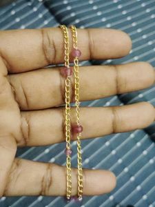 Golden Stone Beads Anklet