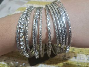Silver Bangle Set