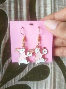 Pink Rabbit Earing