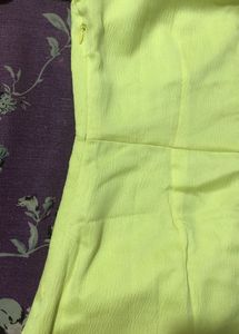 Lime Puff Sleeve Mini Dress