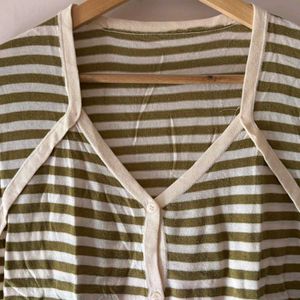 Striped Button-Up Top