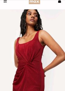 Elegant Red Midi Dress